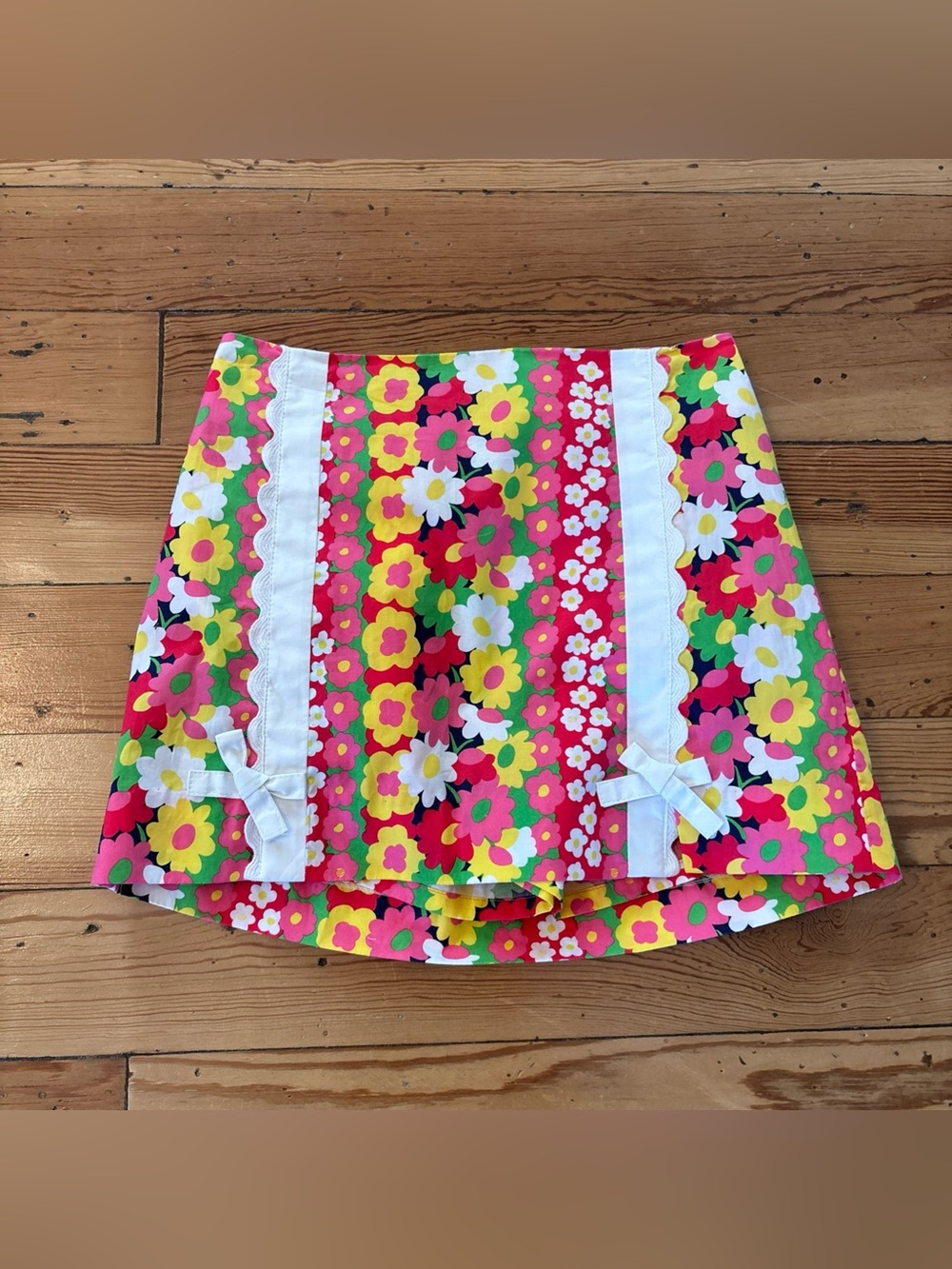 Lilly Pulitzer Mini Kimmie Skort Printed Hottie Pink Daisy & Confused 12 New